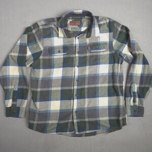 Orvis Flannel Shirt Classic Collection Plaid Button Up Long Sleeve XL